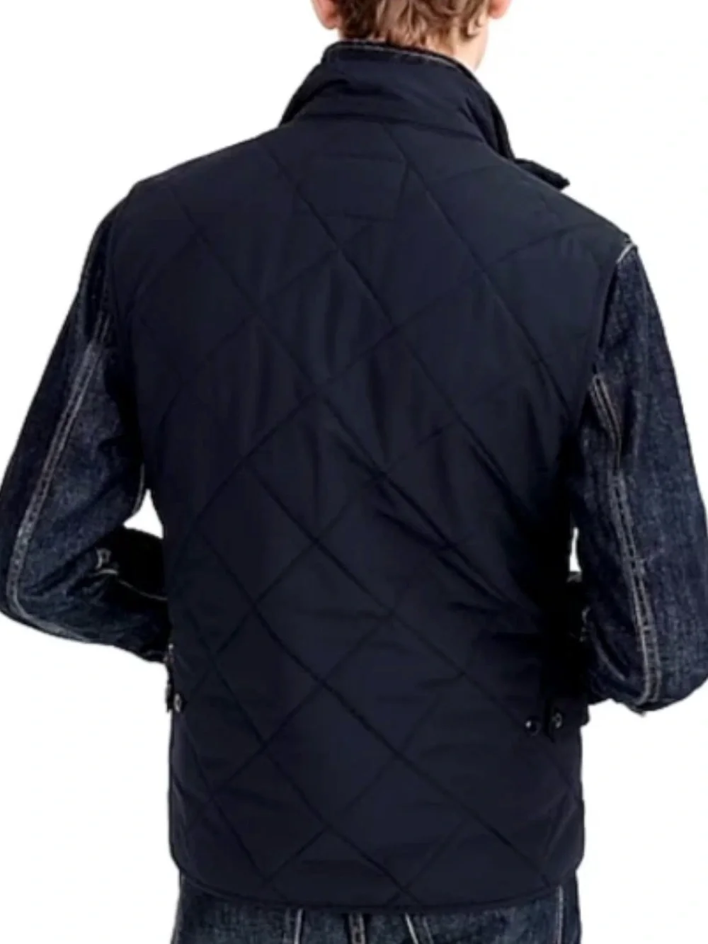 NWT J.Crew Sussex Quilted Vest Mens XL Navy Blue PrimaLoft Insulated Full Zip